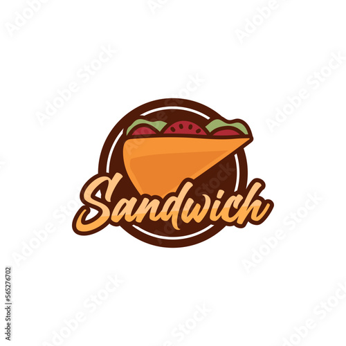 Sandwich logo template, Suitable for restaurant and cafe logo