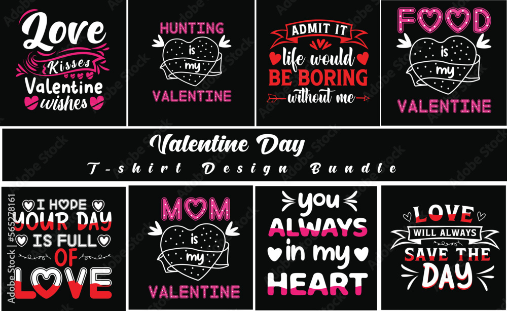 valentine's day t shirt design bundle