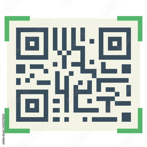 qr code flat icon style