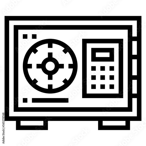 strongbox line icon style