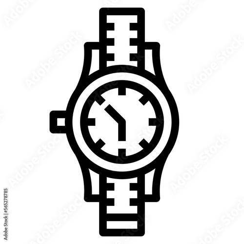 wristwatch line icon style