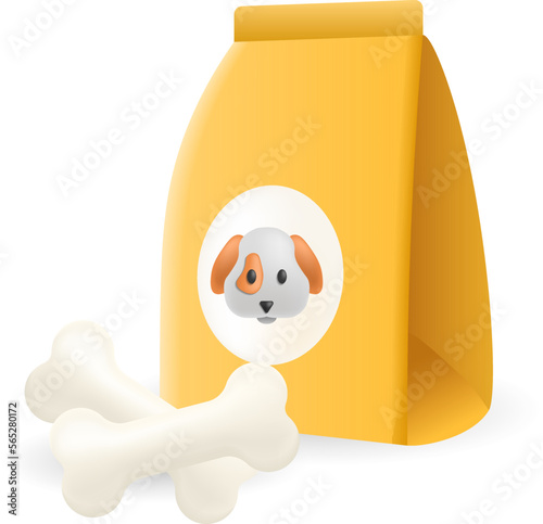 Dog Food icon. 3d illustration from home pets collection. Creative Dog Food 3d icon for web design, templates, infographics and more