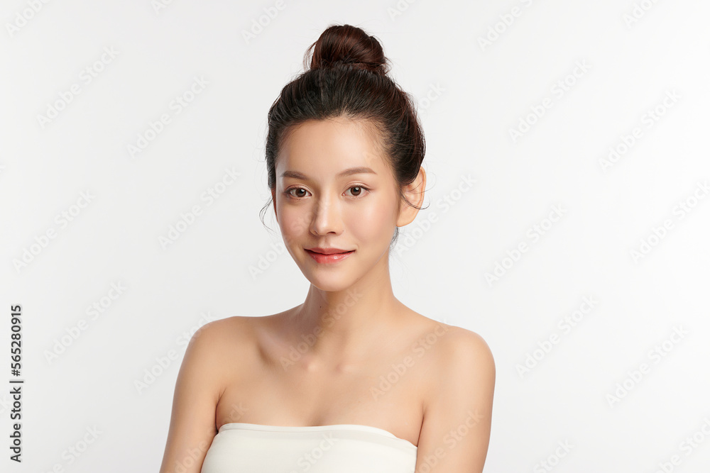 Beautiful young asian woman with clean fresh skin on white background, Face care, Facial treatment, Cosmetology, beauty and spa, Asian women portrait. Beautiful young asian woman with clean fresh skin on white background, Face care, Facial treatment, Cosmetology, beauty and spa, Asian women portrait.