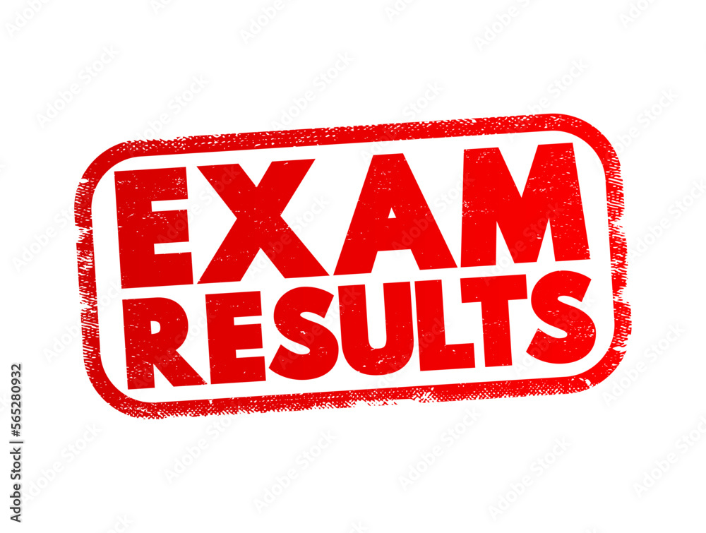 Exam Results text stamp, concept background Exam Results text stamp, concept background