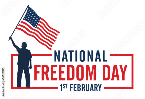 National Freedom Day. February 1. Vector illustration. Holiday poster.