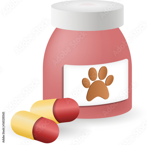 Animals Medicines icon. 3d illustration from home pets collection. Creative Animals Medicines 3d icon for web design, templates, infographics and more