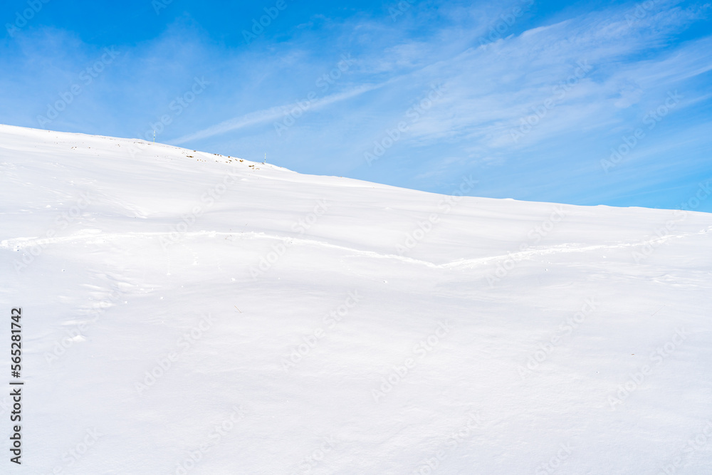 Wintry landscape on Hahnenkamm mountain in Austrian Alps in Kitzbuhel. Winter in Austria Wintry landscape on Hahnenkamm mountain in Austrian Alps in Kitzbuhel. Winter in Austria