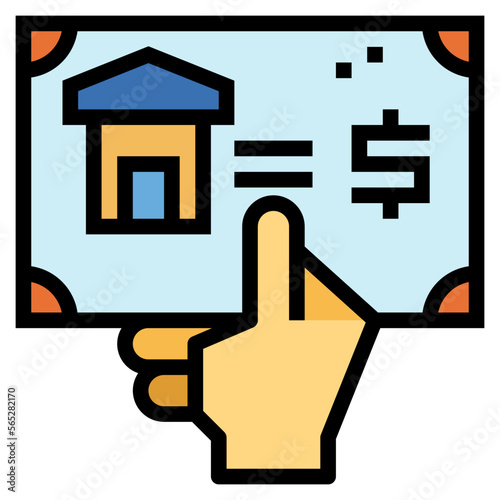 submit filled outline icon style