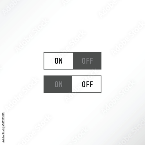 Minimalist on-off switch in vector.