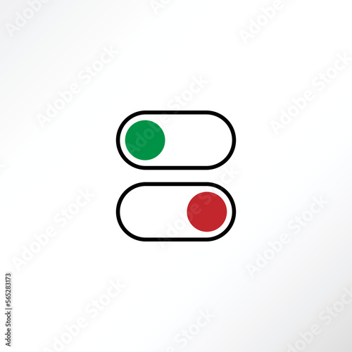 Free Download Minimalist on-off switch in vector. - GFXLoad