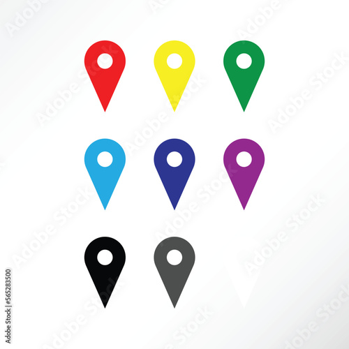 Set of pins for tag location.