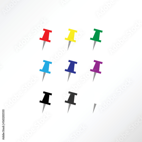 Set of pins for tag location.