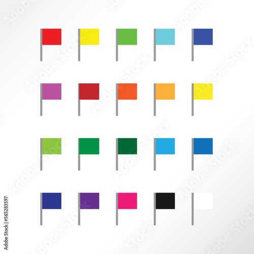 Set of pin flags for tag location. Free Download Set of pin flags for tag location. - GFXLoad