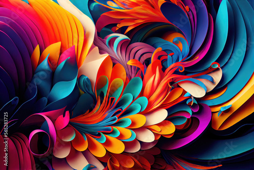 Abstract organic colorful background wallpaper design (Generative AI) photo