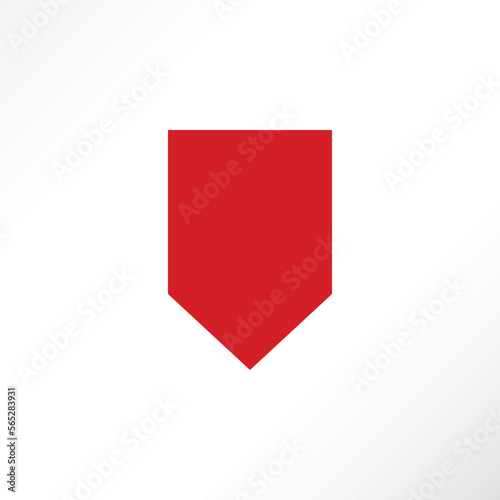 Emblem icon in red color. Vector illustration. Free Download Emblem icon in red color. Vector illustration. - GFXLoad
