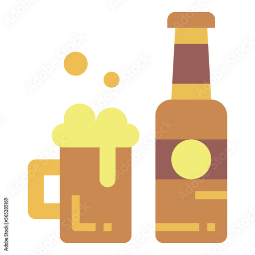 beer flat icon style