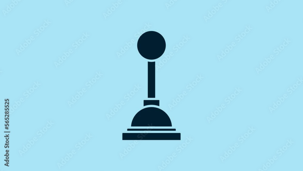 Blue Gear shifter icon isolated on blue background. Manual transmission icon. 4K Video motion graphic animation Blue Gear shifter icon isolated on blue background. Manual transmission icon. 4K Video motion graphic animation