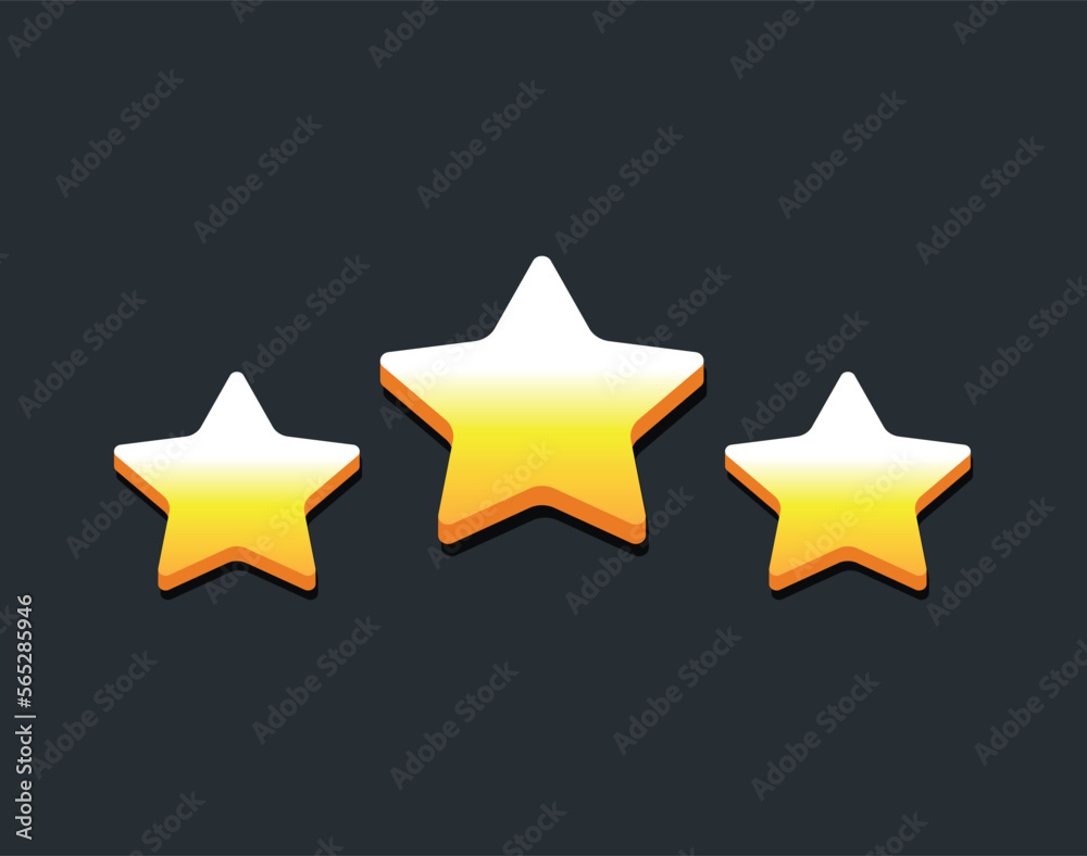 Obraz premium set of stars icon vector art 