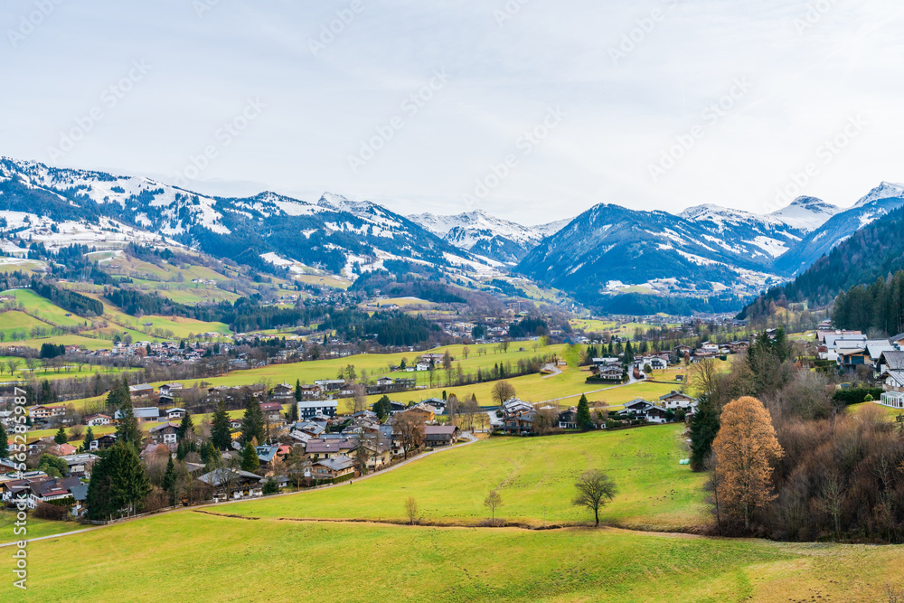 View of Kitzbuhel in the western province of Tyrol in Austria