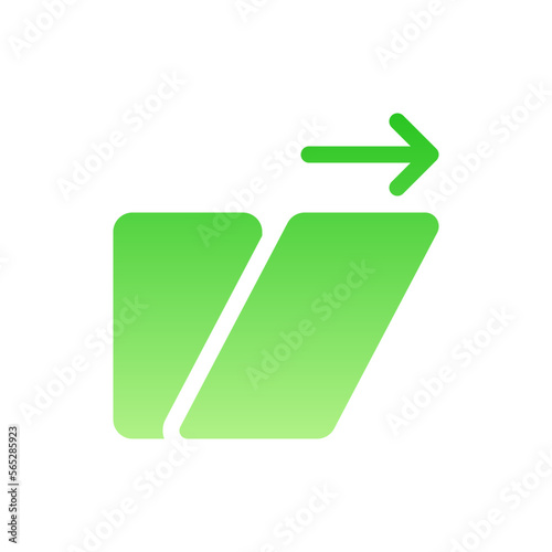 shear flat gradient icon