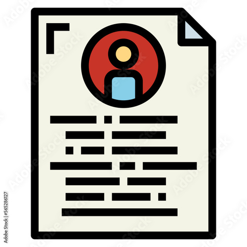 resume filled outline icon style