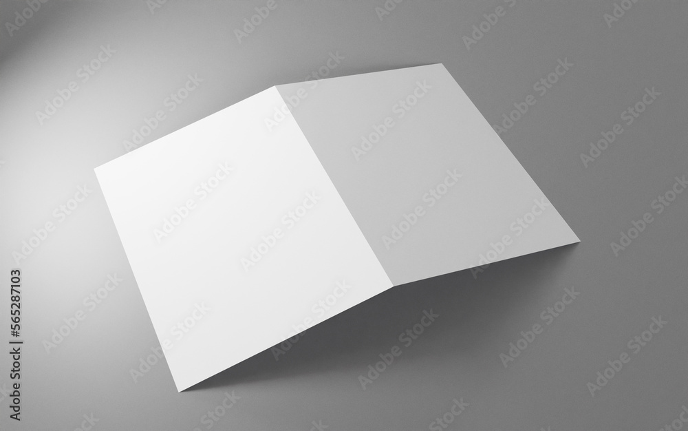 Blank Bi Fold Card Template 3d Render Illustration Stock Illustration blank-bi-fold-card-template-3d-render-illustration-stock-illustration