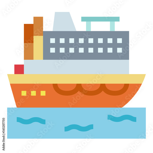 ferry flat icon style