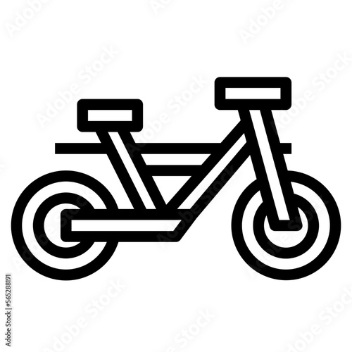 bicycle line icon style