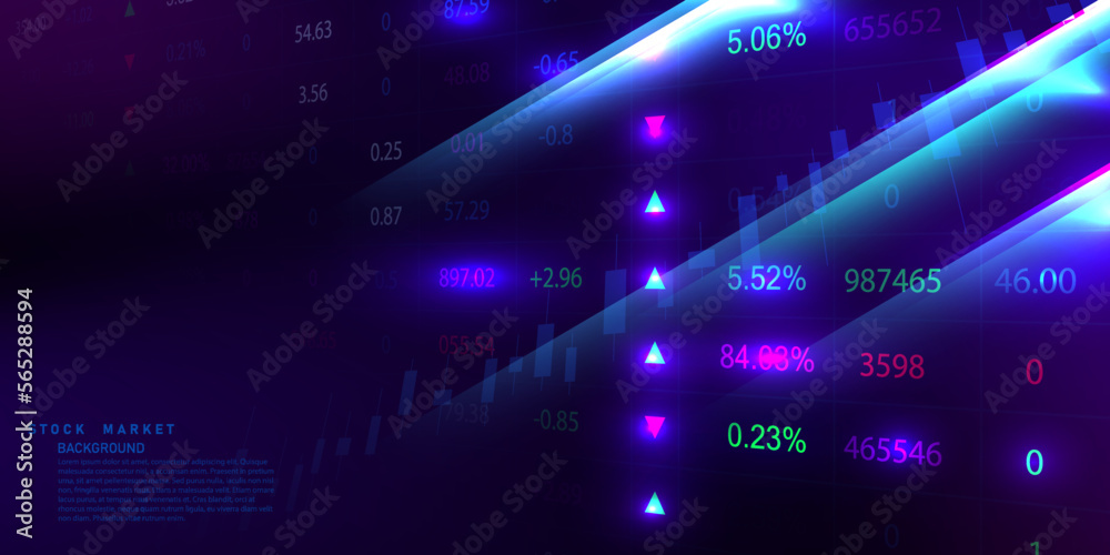 business vector illustration design Stock market charts or Forex trading charts for business and finance ideas.