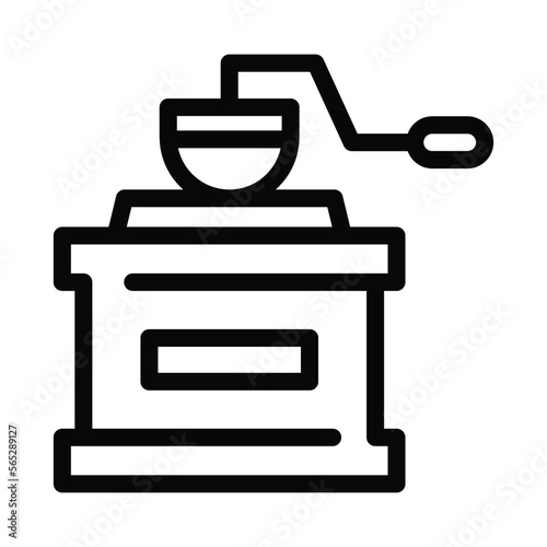 coffee grinder line icon illustration vector graphic