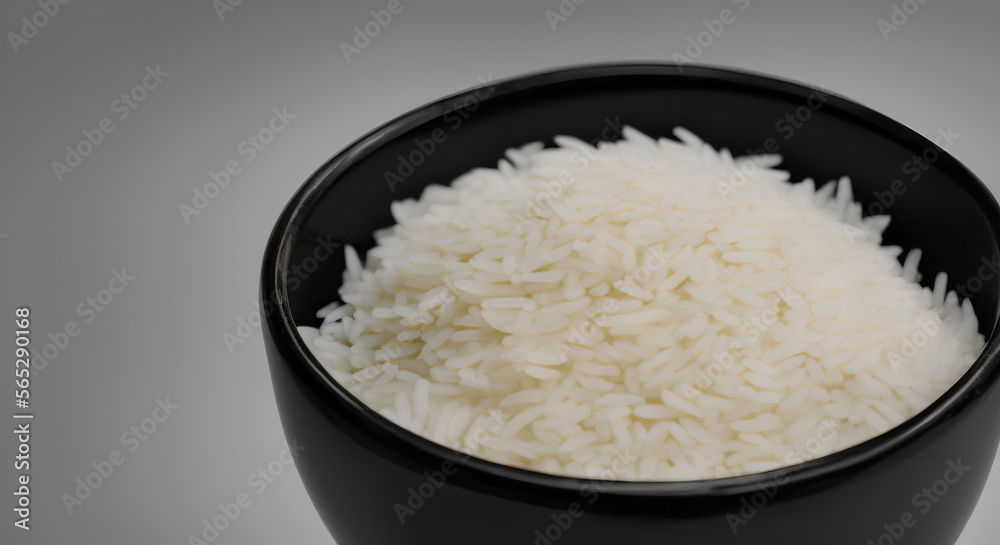 Realistic illustration of raw rice, using Generative AI Realistic illustration of raw rice, using Generative AI