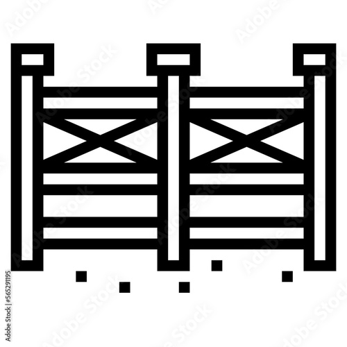 fence line icon style