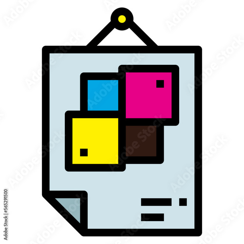 cmyk filled outline icon style