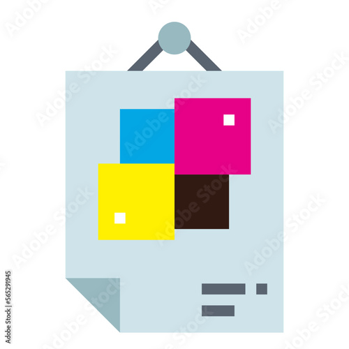 cmyk flat icon style