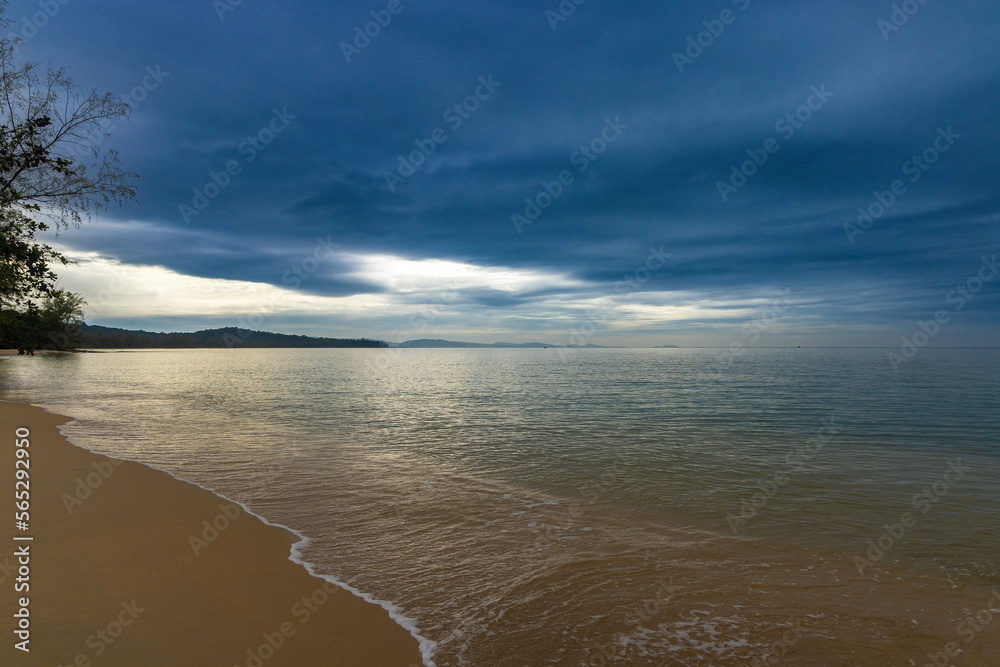 Dark clouds on a beach in Phu Quoc Island, Vietnam