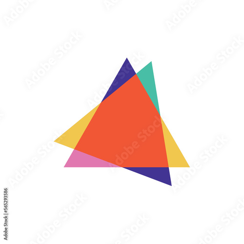 Free Download Multicolored overlapping triangles vector logo. Logo for brand, product, event, business, industry, and company. - GFXLoad