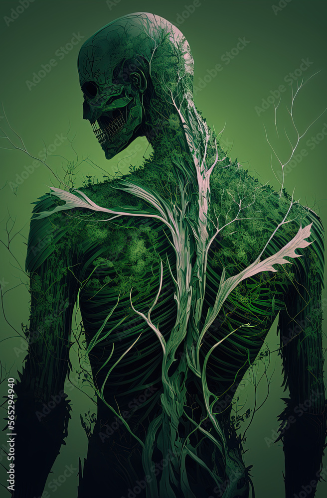 Сoncept man and nature. Generative AI. Сoncept man and nature. Generative AI.
