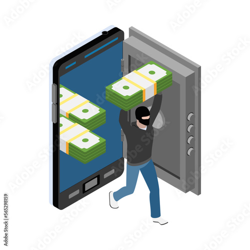 Smartphone Money Thief Composition