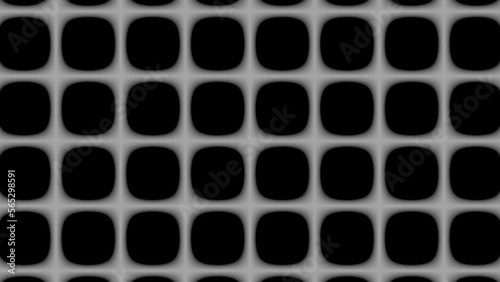 Black and white looping, seamless, animated pattern