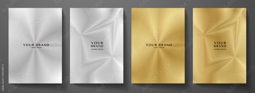 Contemporary technology cover design set. Luxury background with gold ...