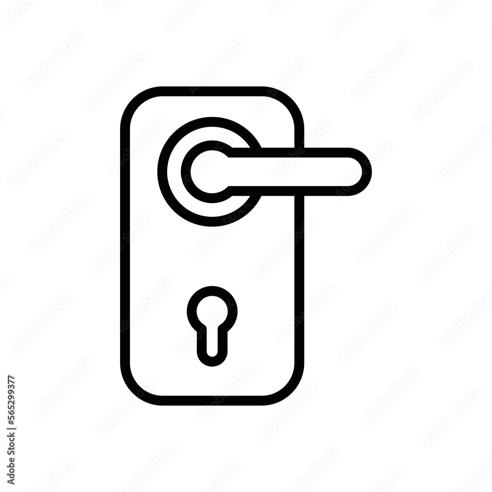 door handle icon vector design template in white background door handle icon vector design template in white background