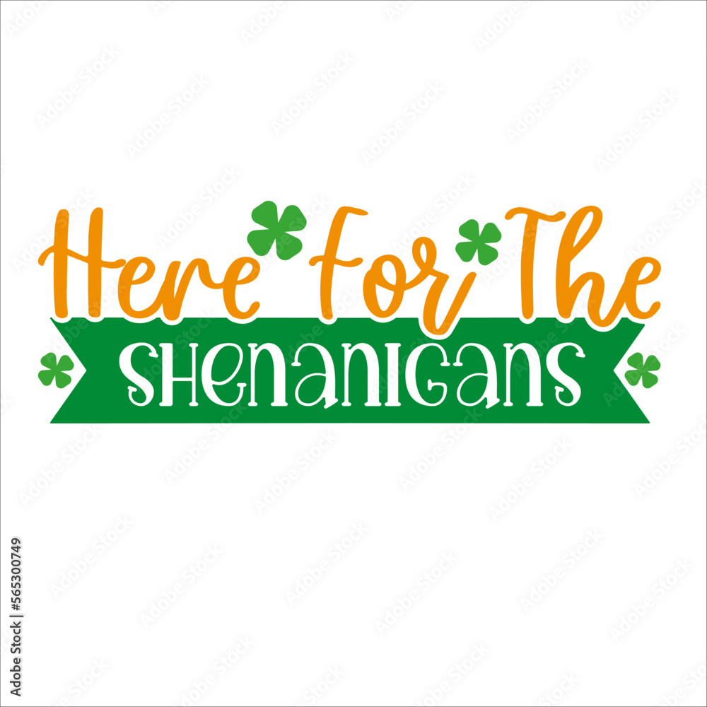 St Patricks day lettering for greeting card design, romantic illustration. Festive decoration. Invitation template. Vector illustration St Patricks day lettering for greeting card design, romantic illustration. Festive decoration. Invitation template. Vector illustration