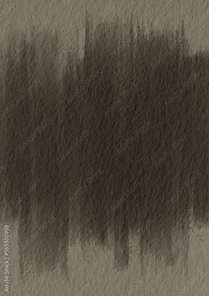 Dark Brown Color Brush Stroke On Light Brown Watercolor Background For