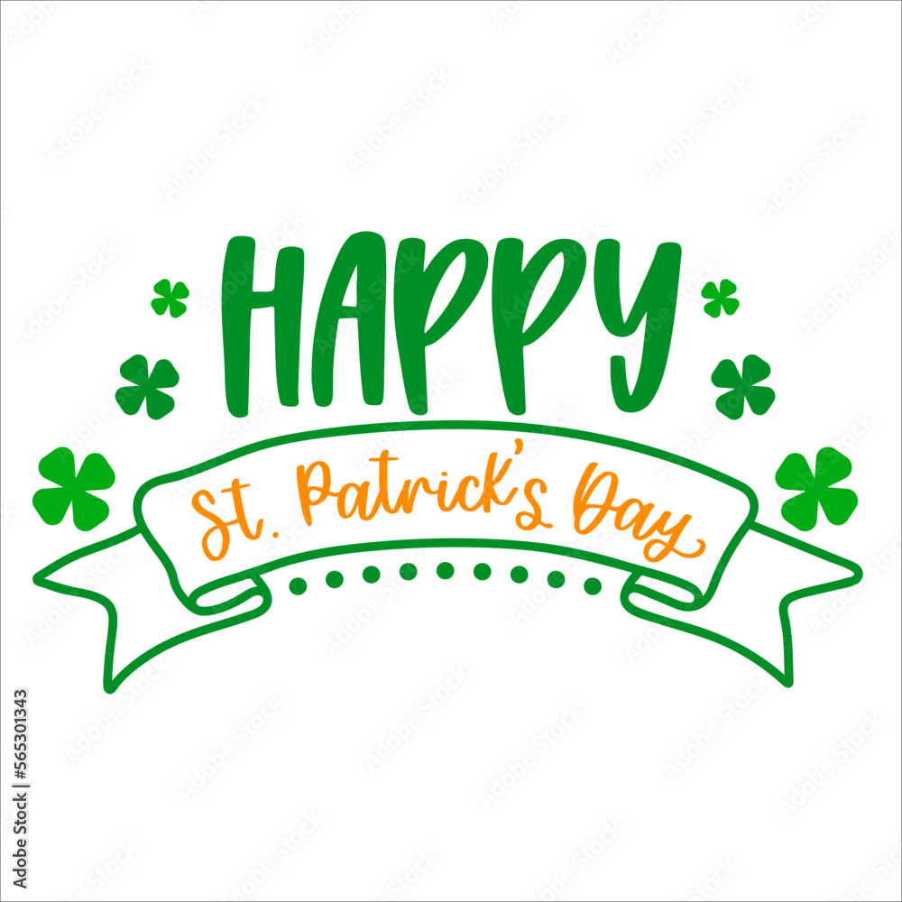 Fototapeta premium St Patricks day lettering for greeting card design, romantic illustration. Festive decoration. Invitation template. Vector illustration