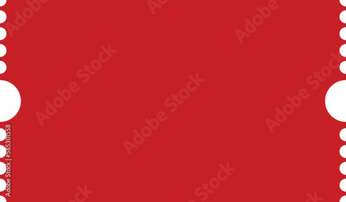 red coupon ticket, blank template for text, pricing, png with transparent background