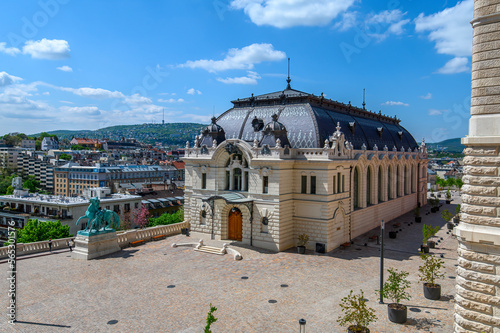 Budapest, Hungary. Royal Riding Hall in Buda Castle Royal Palace and Hungarian National Gallery  © mitzo_bs