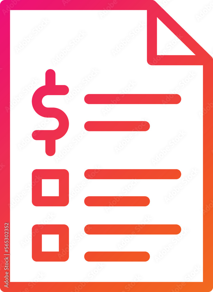 Invoice Vector Icon Design Illustration Invoice Vector Icon Design Illustration