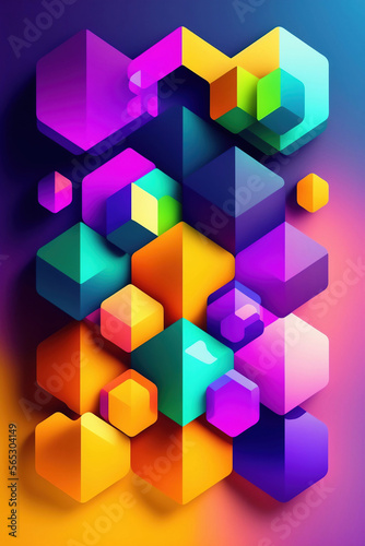 Abstract colorful background. Generative AI