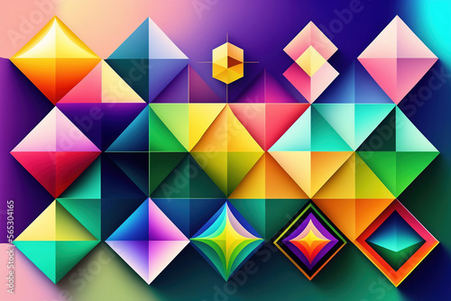 Abstract colorful background. Generative AI