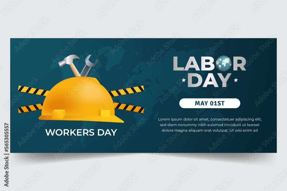 Labour Day of international workers day in 1st May with equipments illustration on isolated background Labour Day of international workers day in 1st May with equipments illustration on isolated background